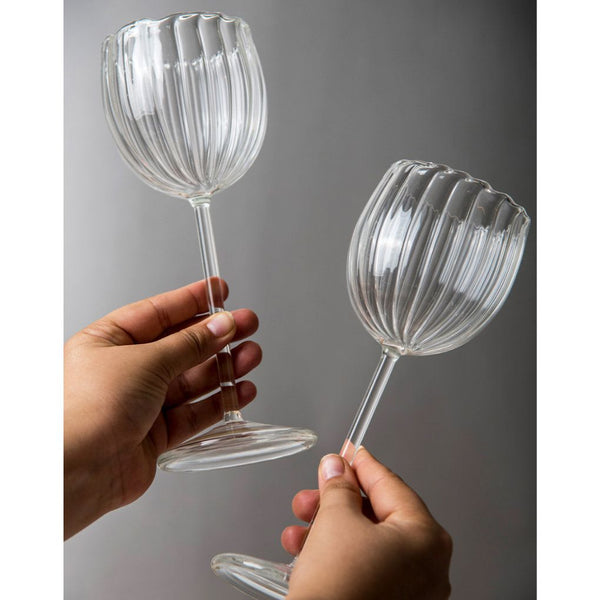 Rose Wine Glass Set