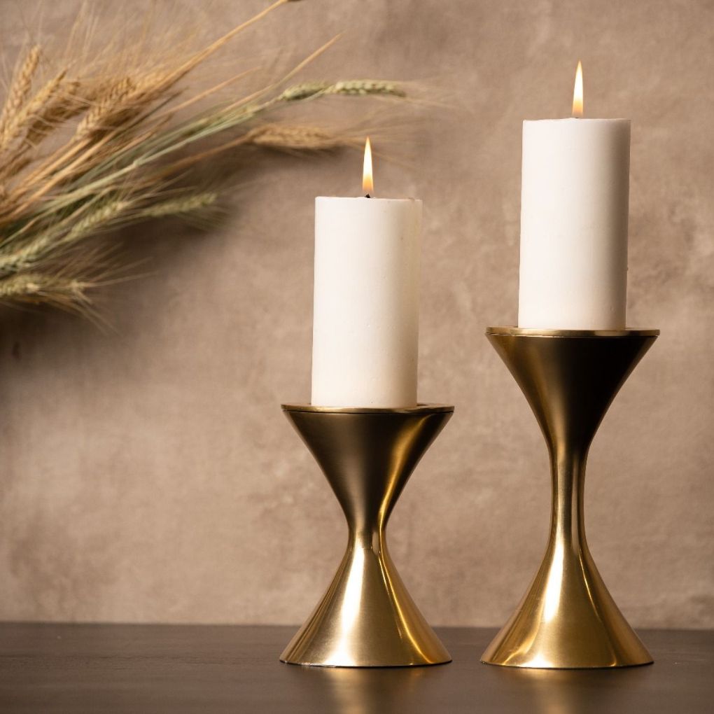 Sierra Metal Candle Holder - Set Of 2
