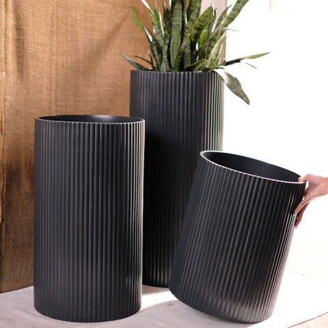 Large Fluted Planter | Tall | Available In 3 Colours