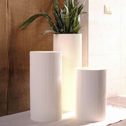 Medium Fluted Planter | Tall | Available In 3 Colours