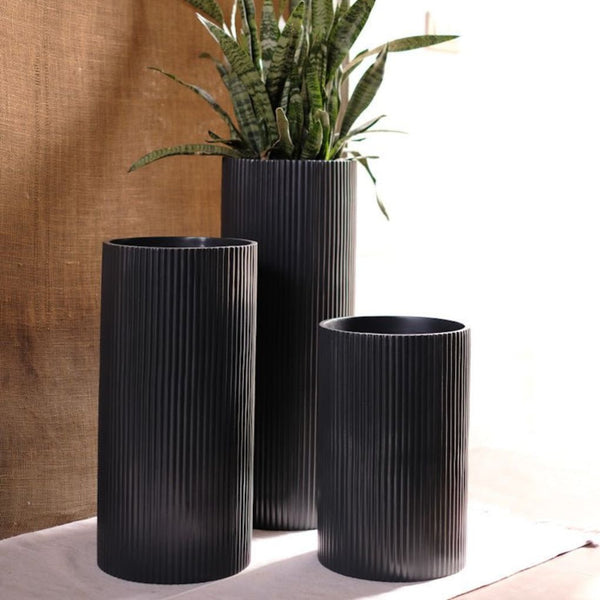Medium Fluted Planter | Tall | Available In 3 Colours