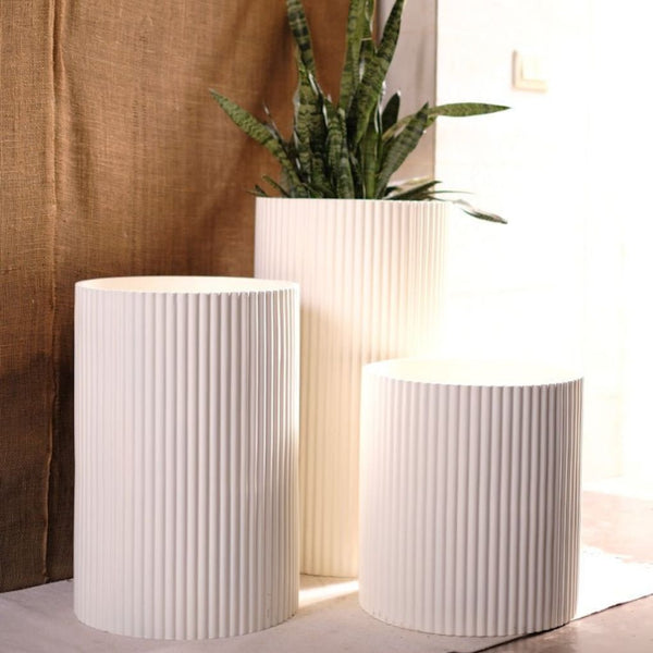 XL Fluted Planter | Tall | Available In 3 Colours