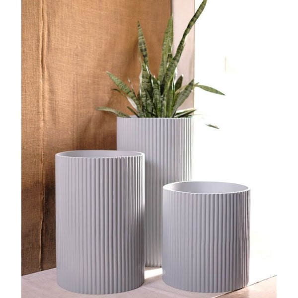 XL Fluted Planter | Tall | Available In 3 Colours