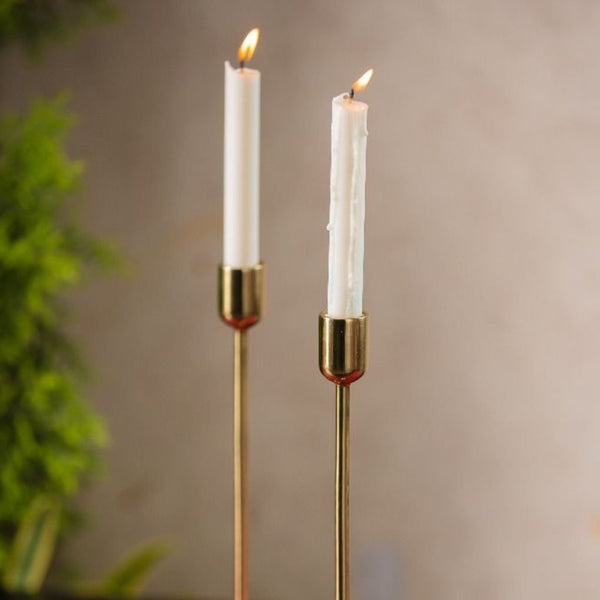 Voguish Metal Candle Holder - Set Of 2