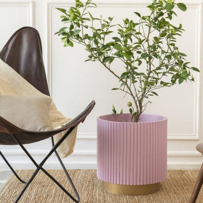 Extra Large Fluted Planter With Base | Colours Available