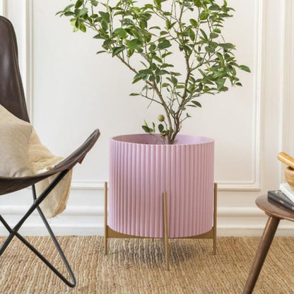 Extra Large Fluted Planter With Stand | Colours Available