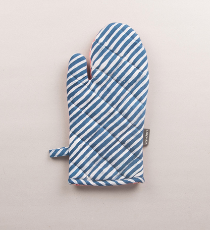 Basik Pop Mitten - Rust/Blue (Dual Coloured)