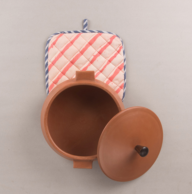 Basik Pop Pot Holder - Coral (Set Of 2)