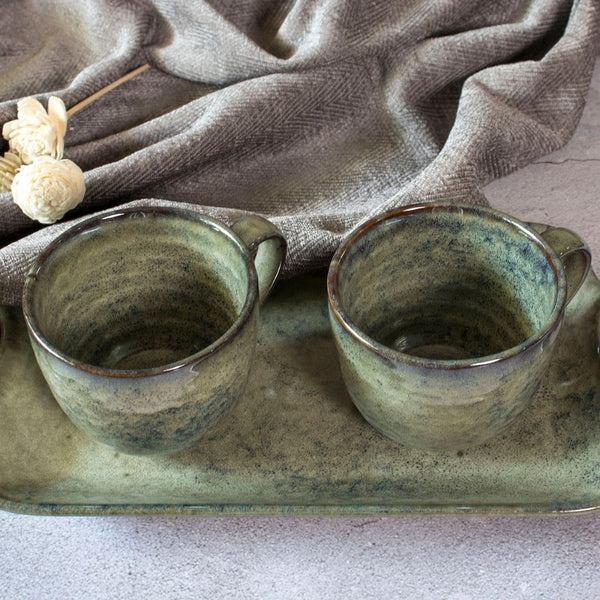Jaén Tea/Coffee Set - 2 Coffee Mugs + Coffee Tray