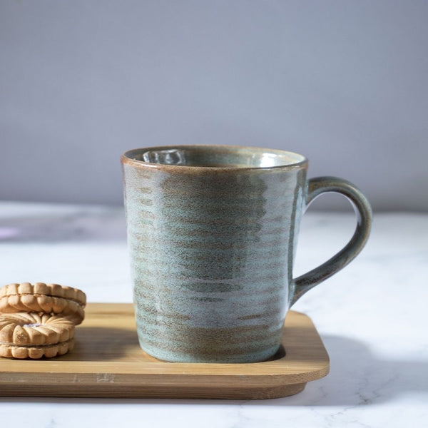 Dove Blue Stoneware Coffee Mug - Set Of 2