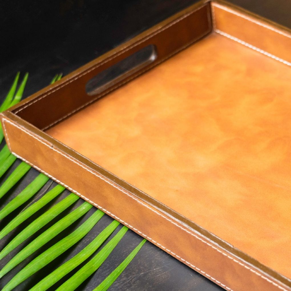 Faux Leather Tray - Large