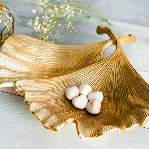 Gold Twin Lily Platter