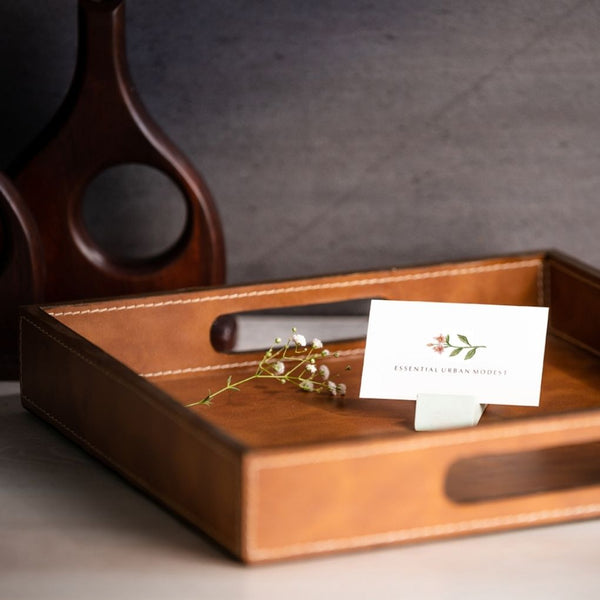 Faux Leather Tray - Small