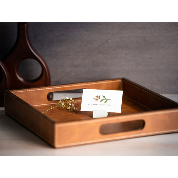 Faux Leather Tray - Small