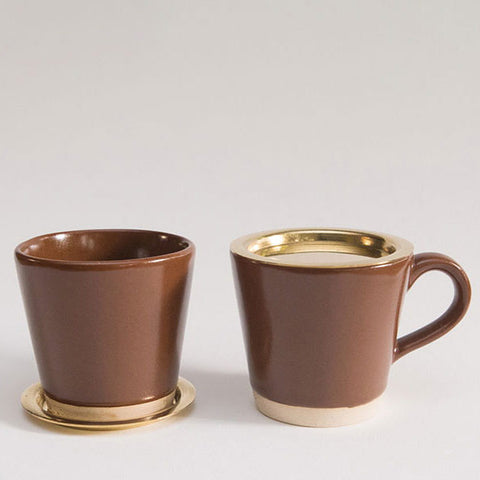 Basik Tea Cups (Brown) - Set Of 2