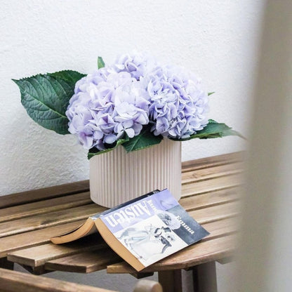 Small Fluted Planter - Beige