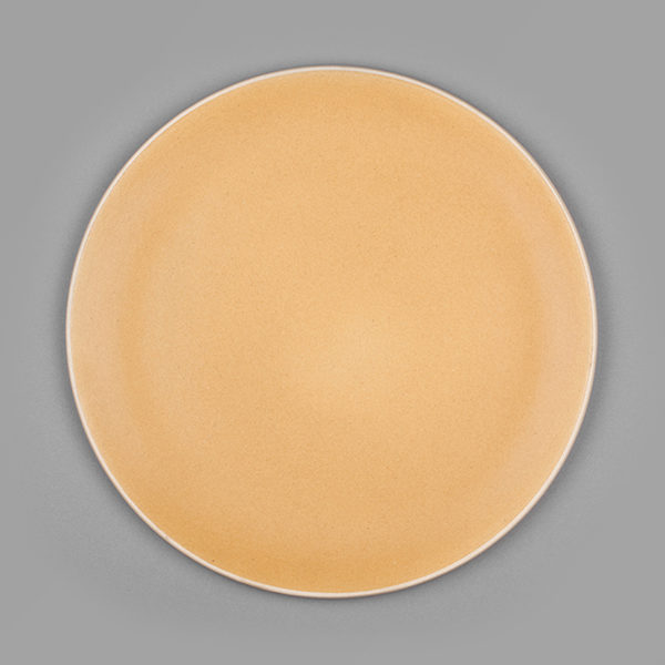 Basik Large Stoneware Plate (Yellow) - Set of 2