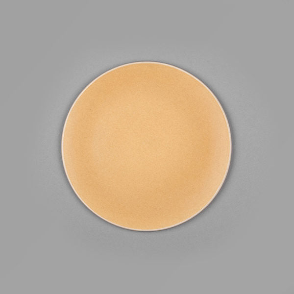 Basik Small Stoneware Plate (Yellow) - Set of 2